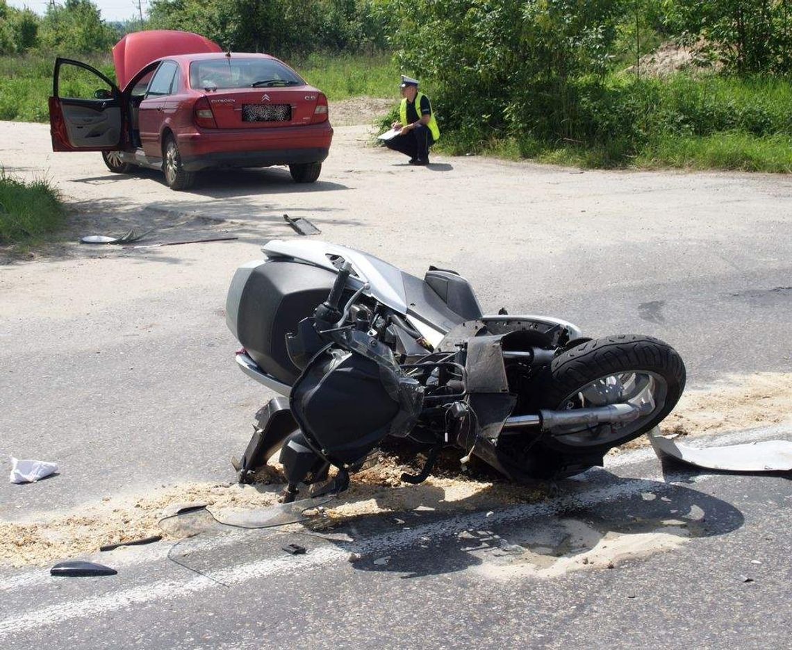 Motocyklista zginął w wypadku w miejscowości Wysokie