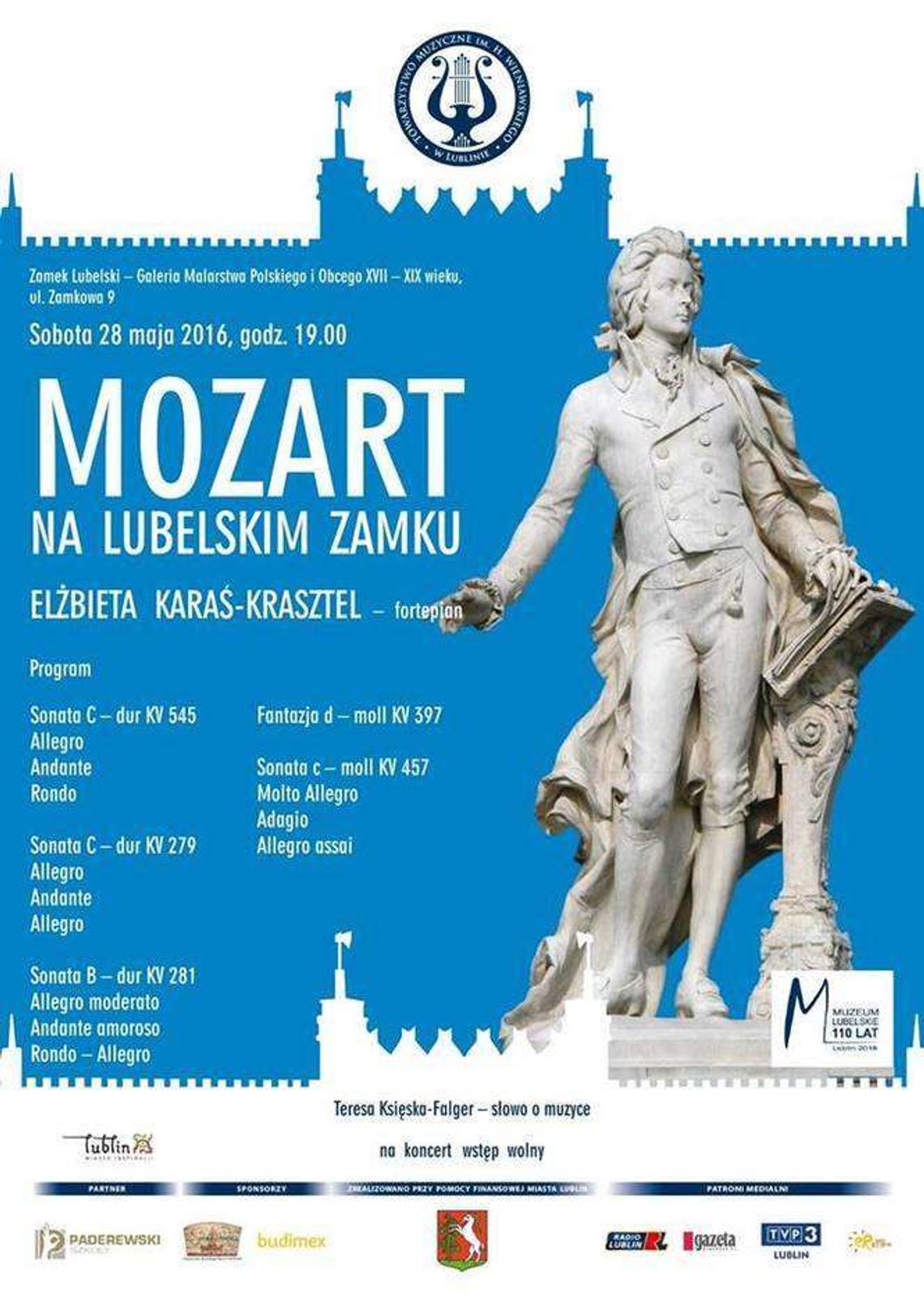 Mozart na Zamku. Koncert Elżbiety Karaś-Krasztel