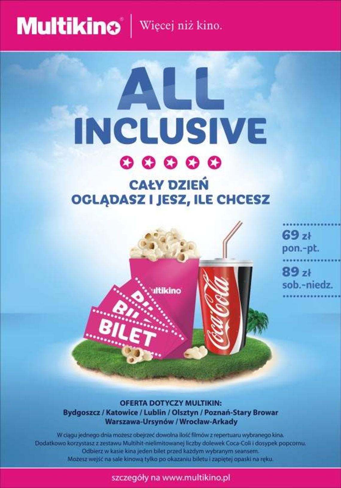 Multikino All Inclusive. Jeden bilet na cały dzień w kinie
