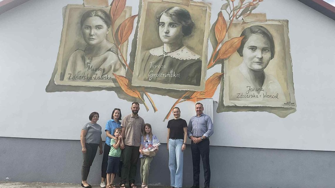 Mural z bohaterkami wojny polsko-bolszewickiej ozdobił wiejską świetlicę
