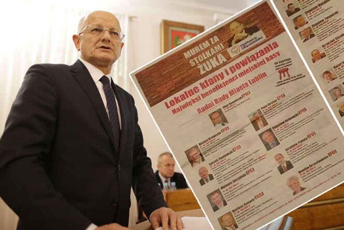 „Murem za stołkami Żuka”. Śledczy sprawdzą gazetkę wymierzoną w prezydenta „Murem za stołkami Żuka”. Śledczy sprawdzą gazetkę wymierzoną w prezydenta