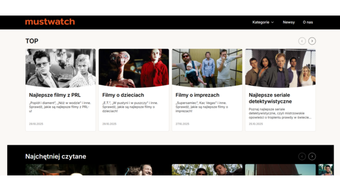 Mustwatch – rankingi filmowe dla każdego