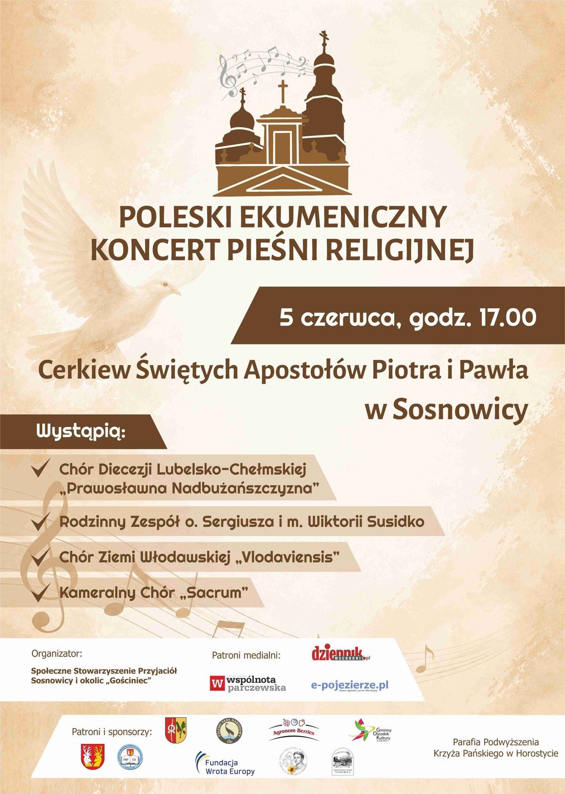 Muzyczny pomost nad Polesiem. Zapomniane śpiewy cerkiewne ożyją w Sosnowicy Poleski Ekumeniczny Koncert Pieśni Religijnej