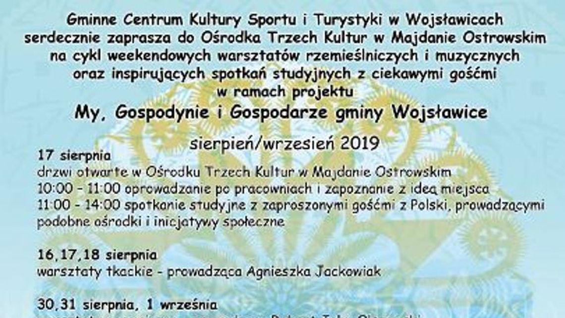 My, Gospodynie i Gospodarze gminy Wojsławice - nowy projekt w Wojsławicach