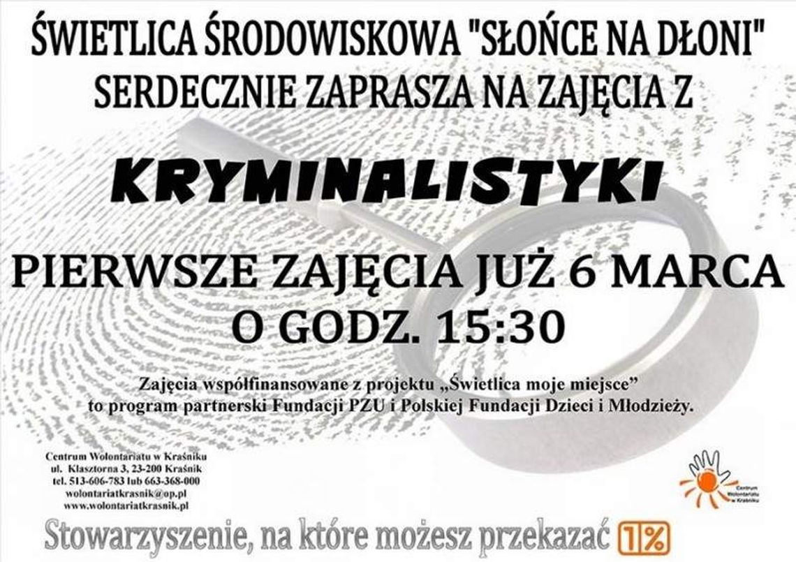 Na tropie kryminalnych zagadek. Zajęcia w Kraśniku