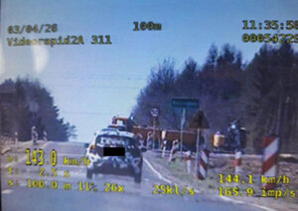 Skrajna brawura na drodze krajowej nr 48. Kierowca przekroczył prędkość o 93 km/h.