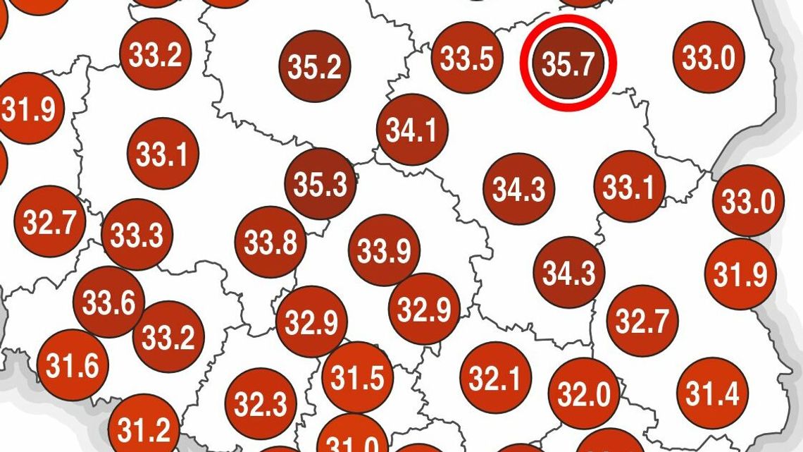 Najcieplejszy dzień roku! Rekord padł w Ostrołęce i wyniósł 35,7°C. A gdzie było najgoręcej na Lubelszczyźnie?