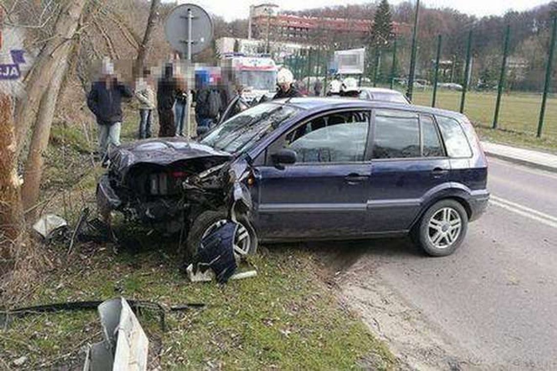 Nałęczów: 18-latka jechała za szybko i uderzyła w drzewo Nałęczów: 18-latka jechała za szybko i uderzyła w drzewo