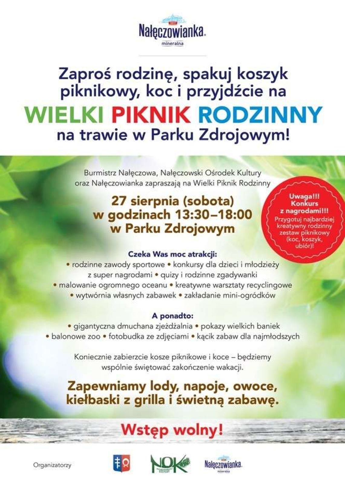 Nałęczów: Wielki Piknik Rodzinny w Parku Zdrojowym