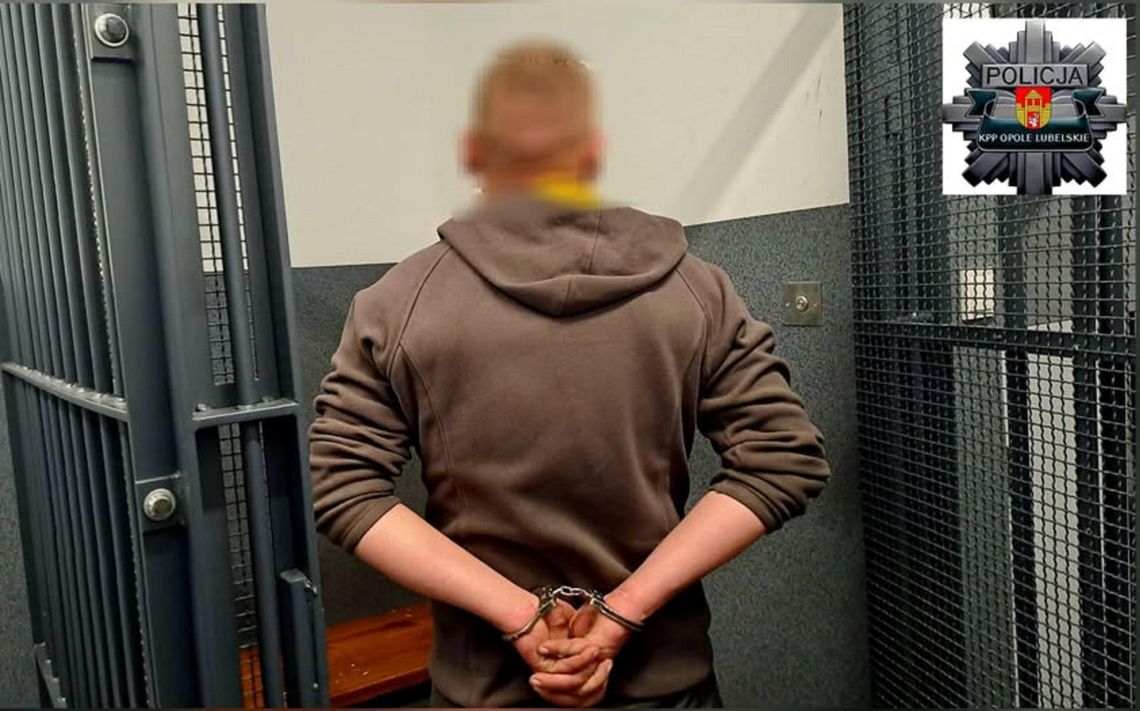 33-letni mężczyzna zatrzymany przez policję w związku z posiadaniem narkotyków i jazdą pod ich wpływem.