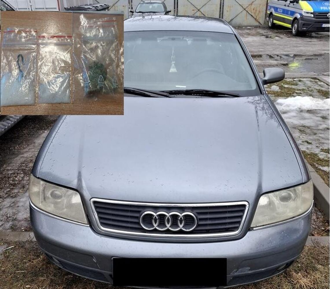 Narkotyki w Audi i u pasażera. Trzech mężczyzn z zarzutami po policyjnej kontroli Narkotyki w Audi i u pasażera. Trzech mężczyzn z zarzutami po policyjnej kontroli