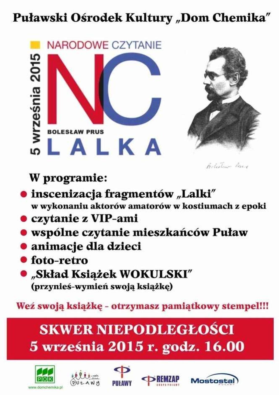 Narodowe Czytanie "Lalki": Kozłówka, Puławy, Janowiec, Zwierzyniec, Lublin