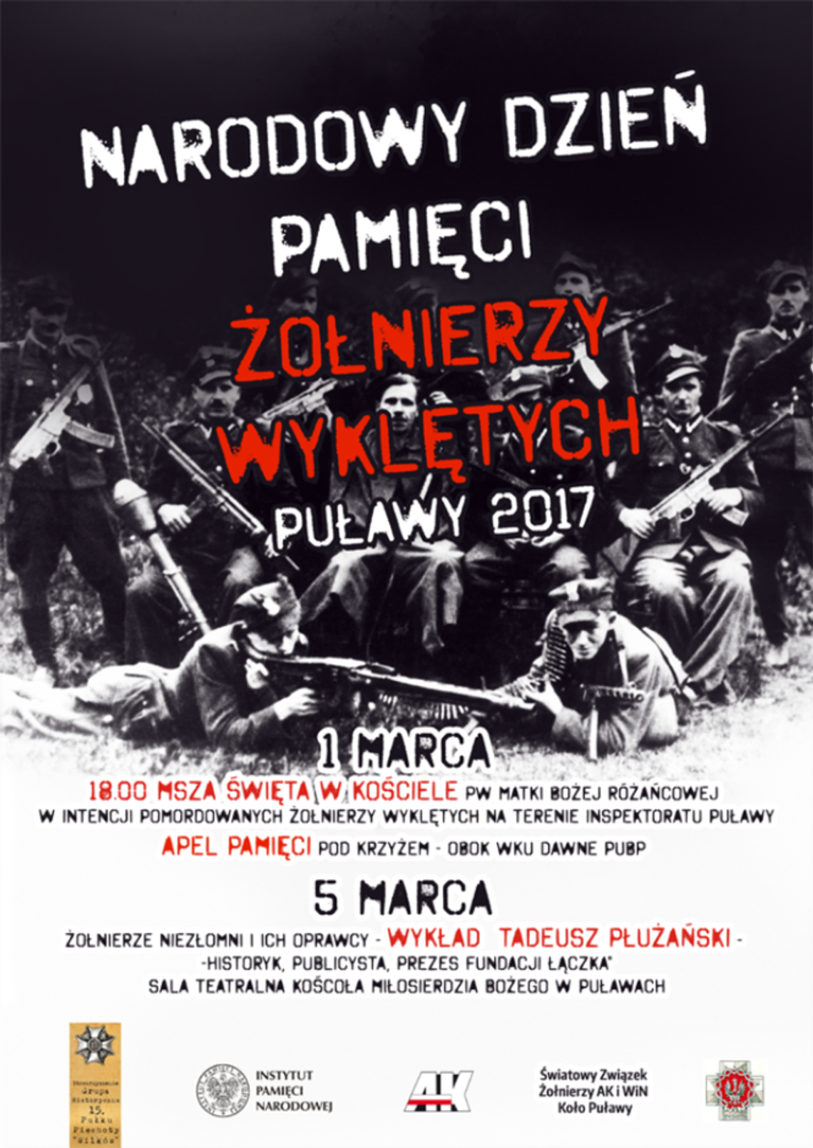 Narodowy Dzień Pamięci Żołnierzy Wyklętych - obchody w Puławach