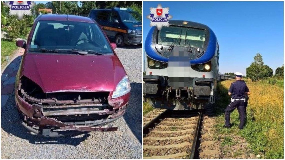 Nie ustąpiła pierwszeństwa, wjechała samochodem pod pociąg