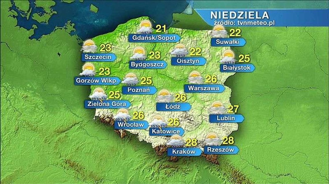 Niedziela będzie ciepła i pogodna