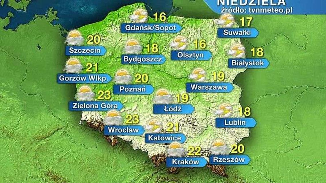 Niedziela słoneczna. Od poniedziałku chmur będzie przybywać