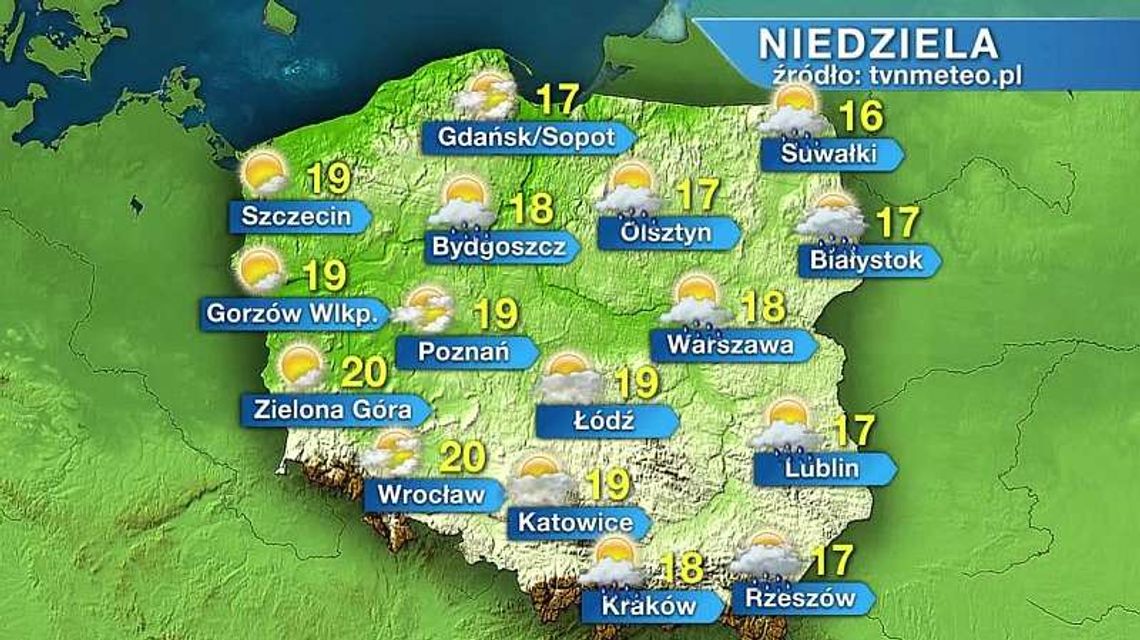 Niedziela z przelotnymi opadami deszczu. Od wtorku pogoda się poprawi