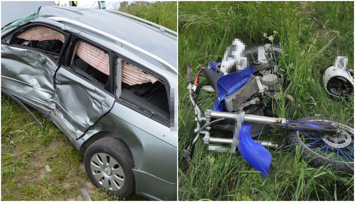 Nieletni na motocyklach, brak uprawnień i poważne obrażenia. Groźne wypadki na drogach Lubelszczyzny Nieletni na motocyklach, brak uprawnień i poważne obrażenia. Groźne wypadki na drogach Lubelszczyzny