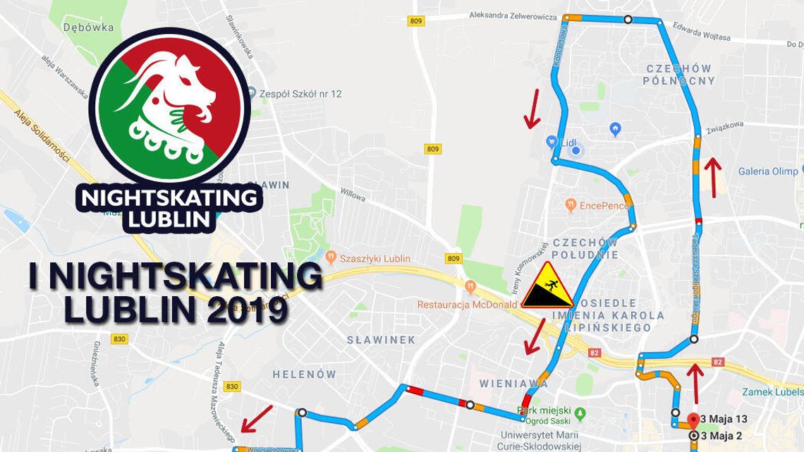 NightSkating Lublin 2019 - impreza dla miłośników rolek