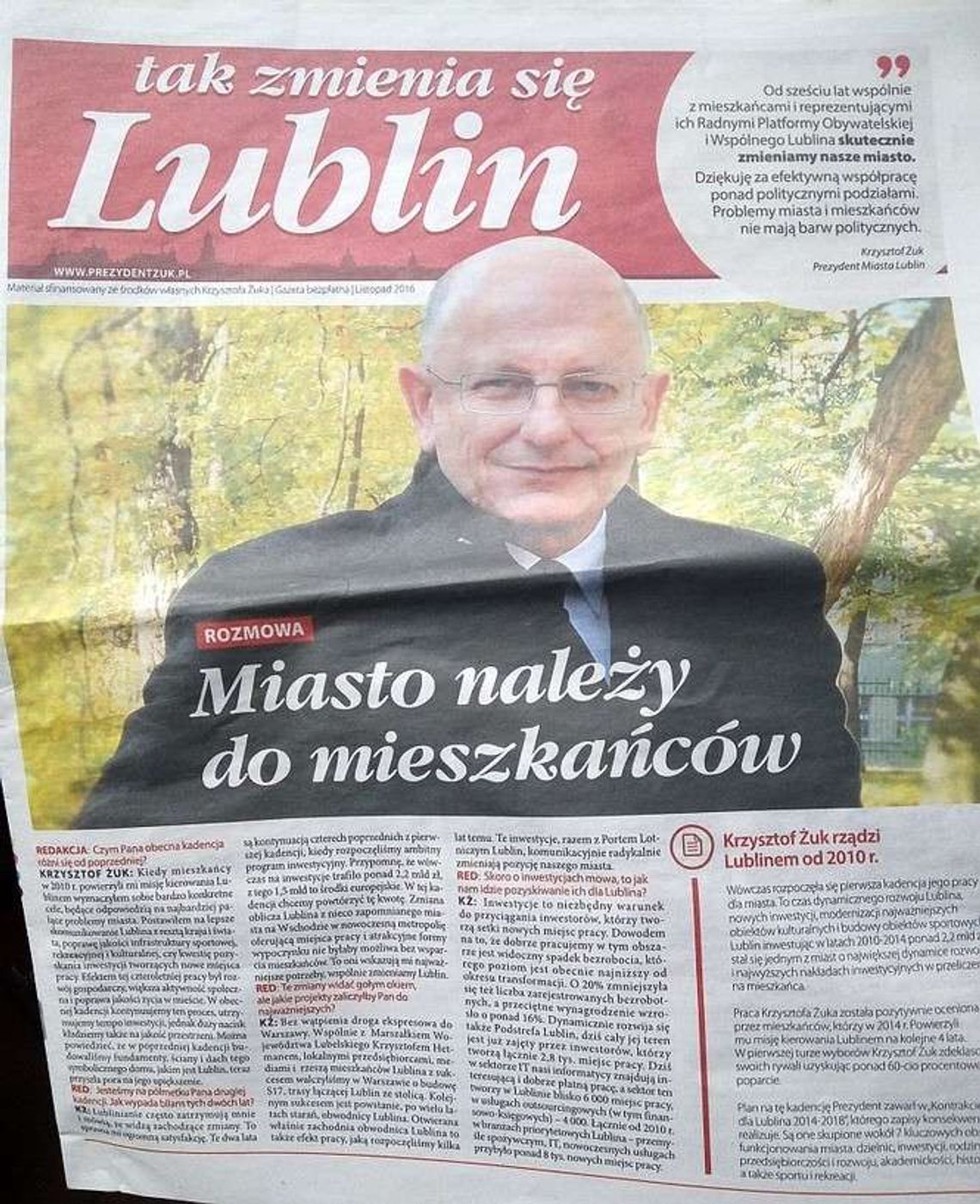 Nowa gazeta trafiła do skrzynek. O sukcesach Krzysztofa Żuka Nowa gazeta trafiła do skrzynek. O sukcesach Krzysztofa Żuka