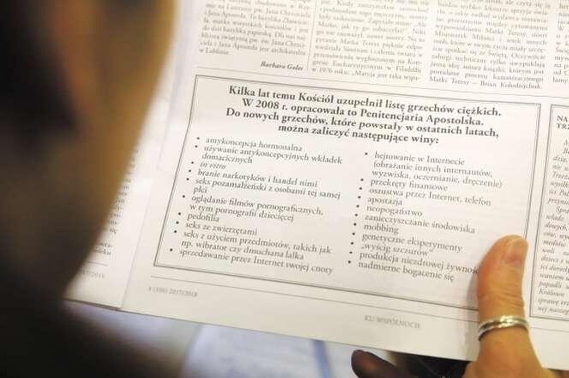 Nowa lista grzechów ciężkich wg parafii z Lublina zaskakuje. Co na to Episkopat?