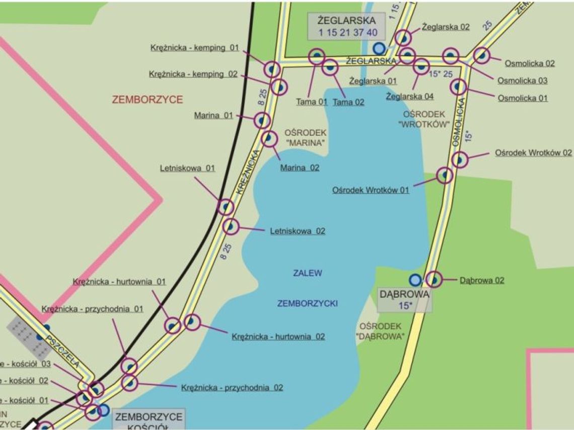 Nowa mapka miejskiej komunikacji nad Zalew Zemborzycki Nowa mapka miejskiej komunikacji nad Zalew Zemborzycki