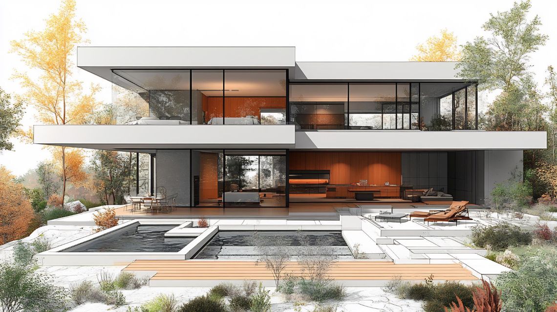 Nowoczesny dom piętrowy