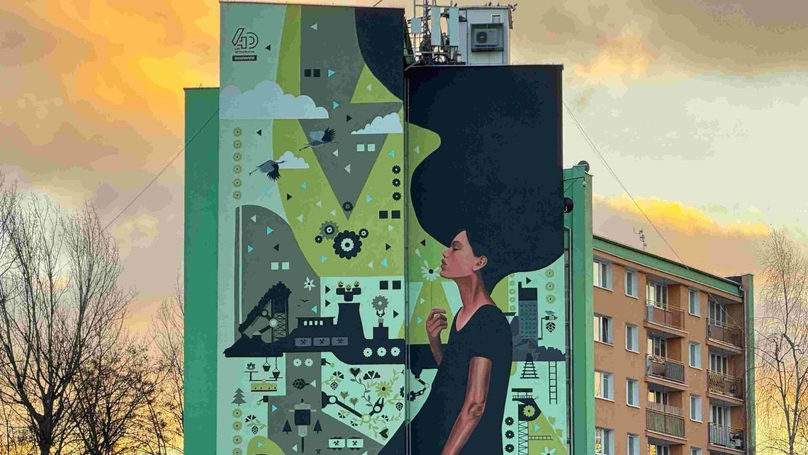 Nowy mural w Lublinie. 300 drzew na ścianie wieżowca