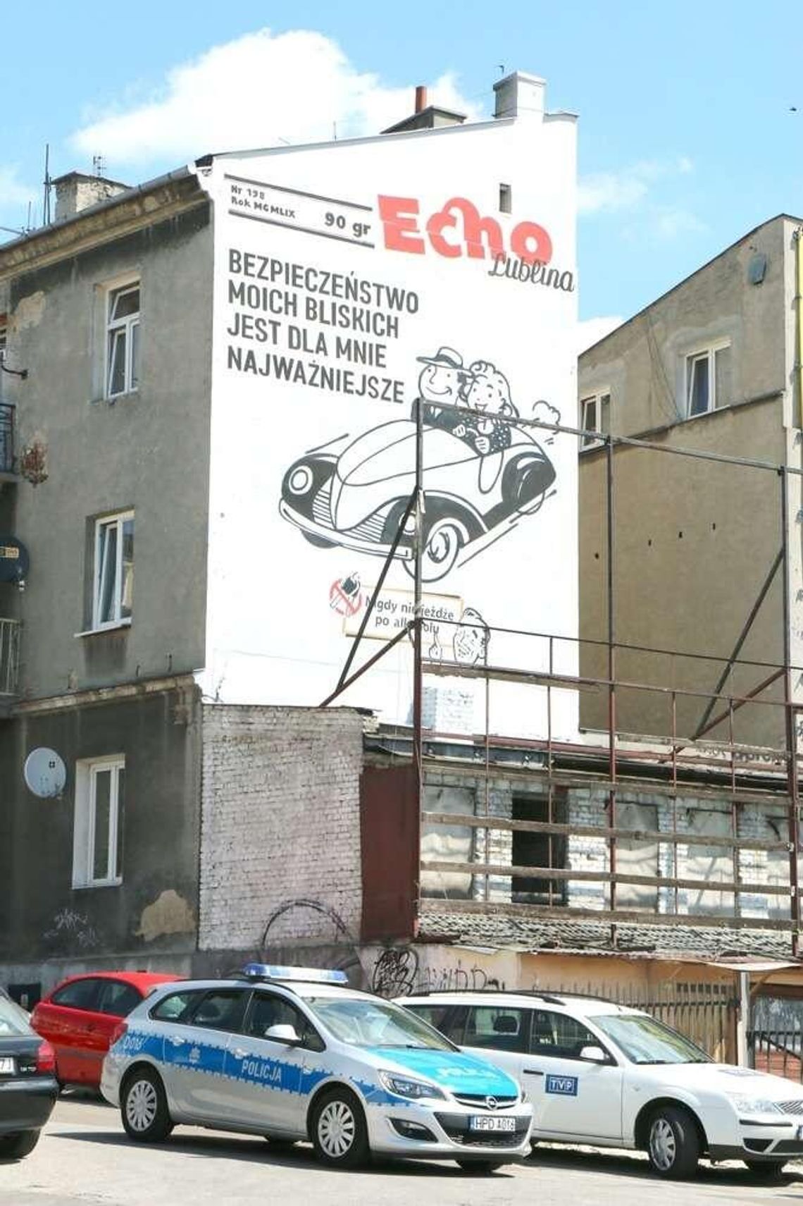 Nowy mural w Lublinie. Jedź na trzeźwo i bezpiecznie