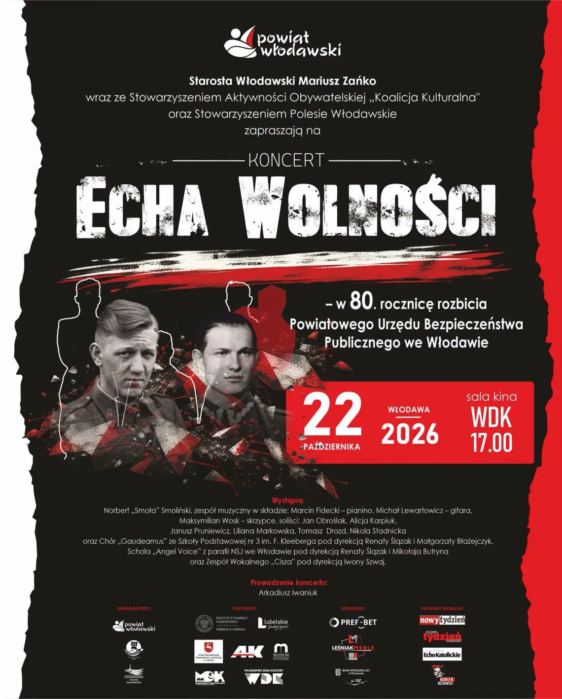 Nuta wolności w sercu miasta. Włodawa uczci bohaterów sprzed 80 lat Echa Wolności Włodawa