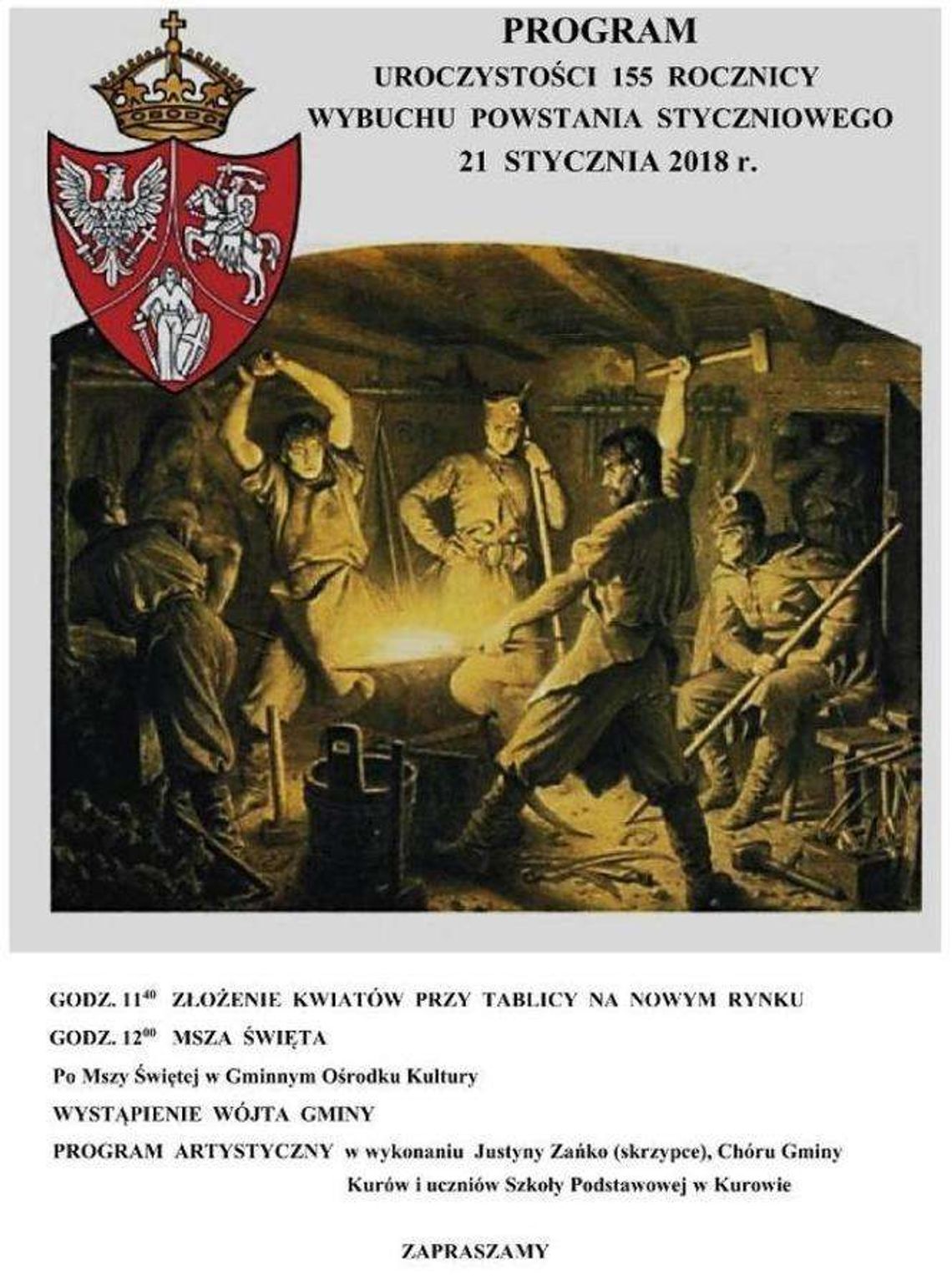 Obchody rocznicy Powstania Styczniowego w Kurowie