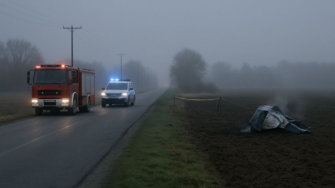 Obiekt nieznanego pochodzenia spadł na pole pod Cycowem. Czy to fragment rakiety?