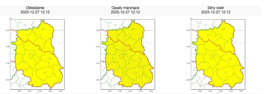 Oblodzenie, marznące opady i silny wiatr. Na drogach regionu będzie niebezpiecznie
