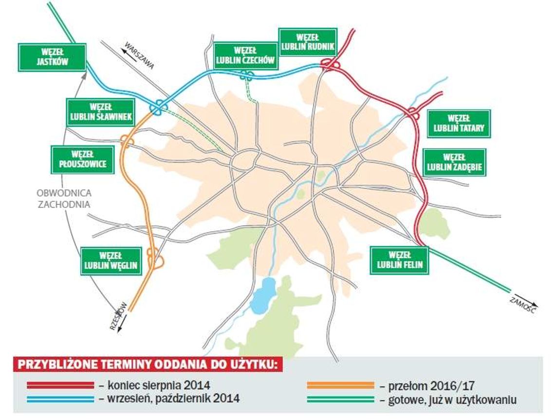 Obwodnicą Lublina pojedziemy po kawałku. Sprawdź terminy