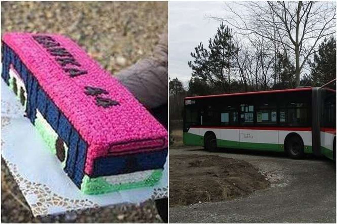 Od teraz dojeżdża tu miejski autobus. Z tej okazji mieszkańcy upiekli tort Od teraz dojeżdża tu miejski autobus. Z tej okazji mieszkańcy upiekli tort