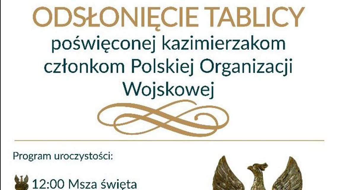 Odsłonią tablicę poświęconą członkom POW w Kazimierzu Dolnym