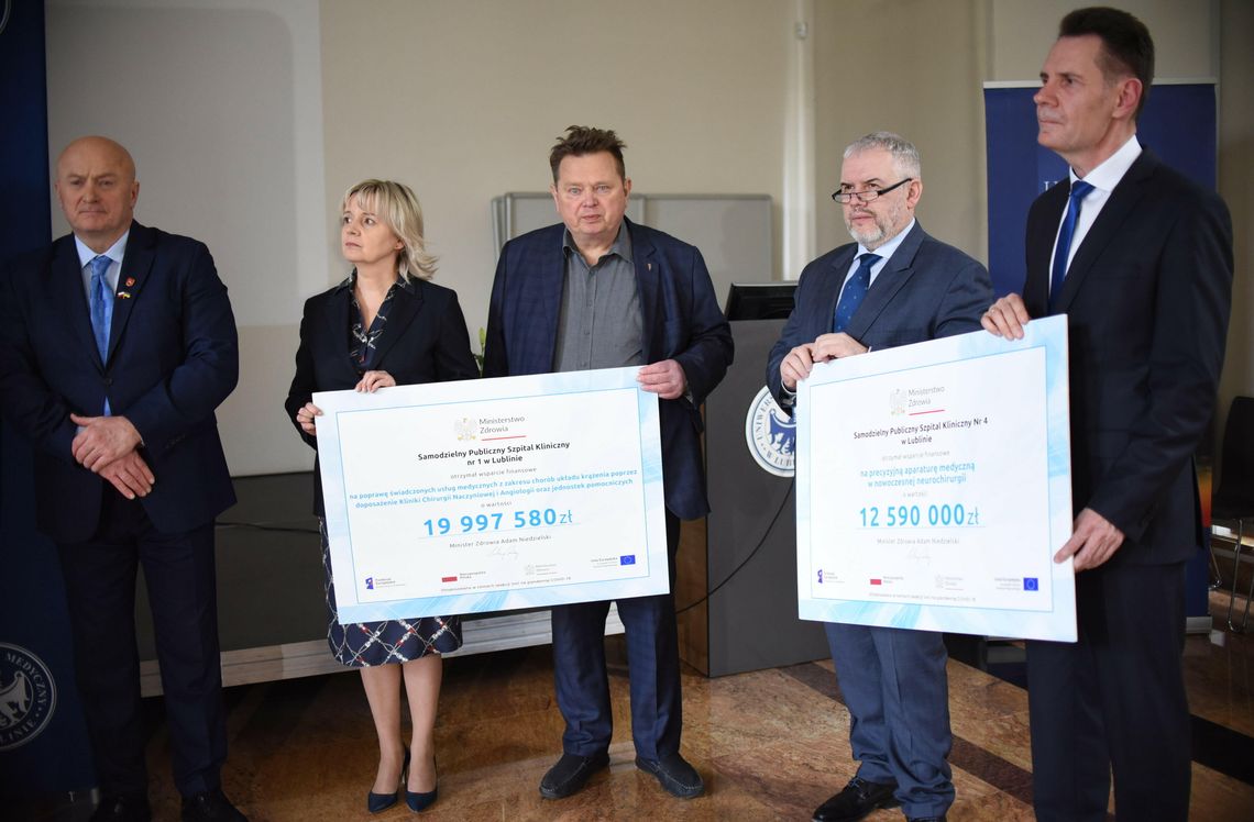 Ogromne pieniądze dla dwóch szpitali w Lublinie. W sumie to ponad 32 mln zł