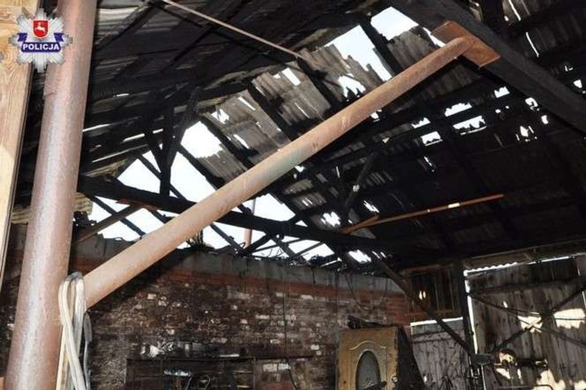 Ogromne straty po pożarze budynków gospodarczych