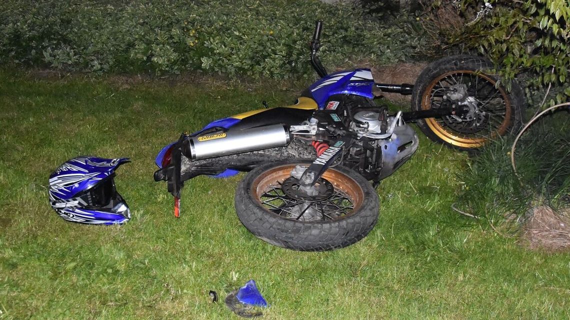 Ojciec nie pozwolił, a i tak pojechał. Wypadek 14-latka na motocyklu