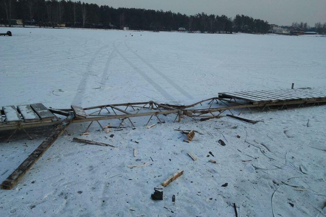 Okuninka: Mają kierowcę, który szalał po zamarzniętym jeziorze i rozbił pomost