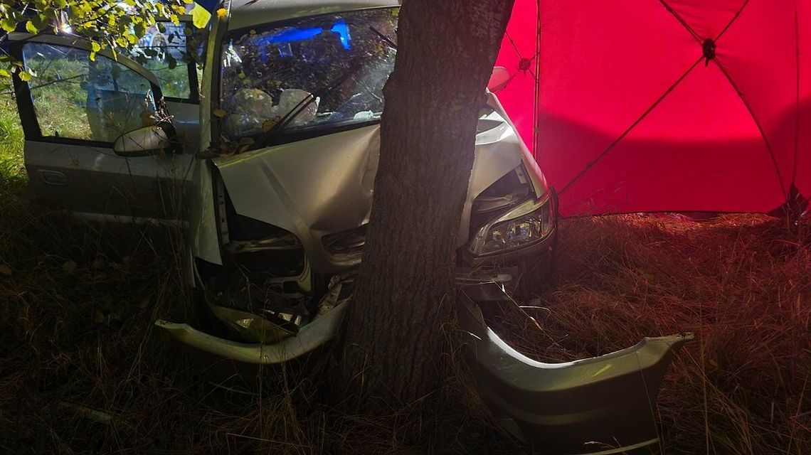 Opel uderzył w drzewo. Nie żyje 45-letni mieszkaniec Lublina 