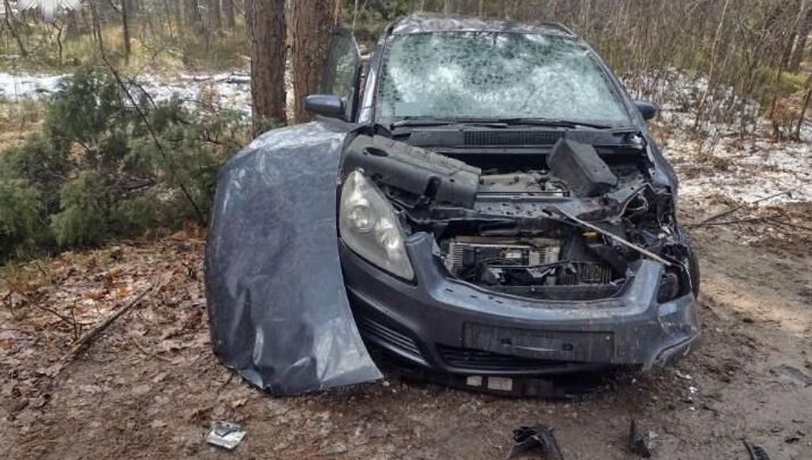 Opel uderzył w drzewo. Za kierownicą siedział 18-latek Opel uderzył w drzewo. Za kierownicą siedział 18-latek