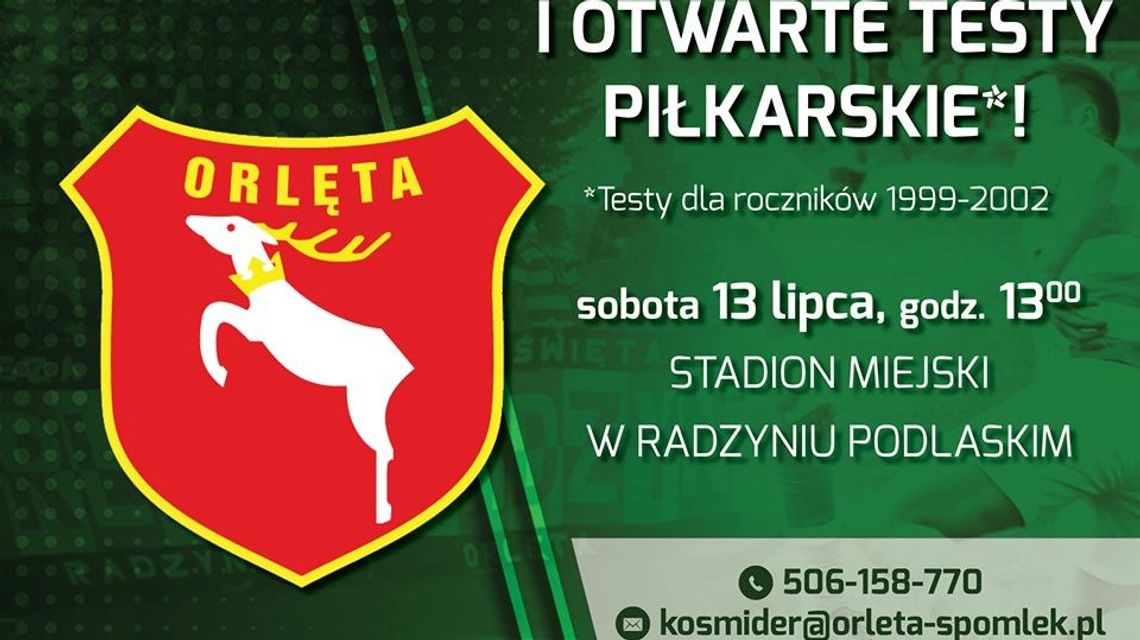 Orlęta Spomlek zapraszają piłkarzy na testy Orlęta Spomlek zapraszają piłkarzy na testy
