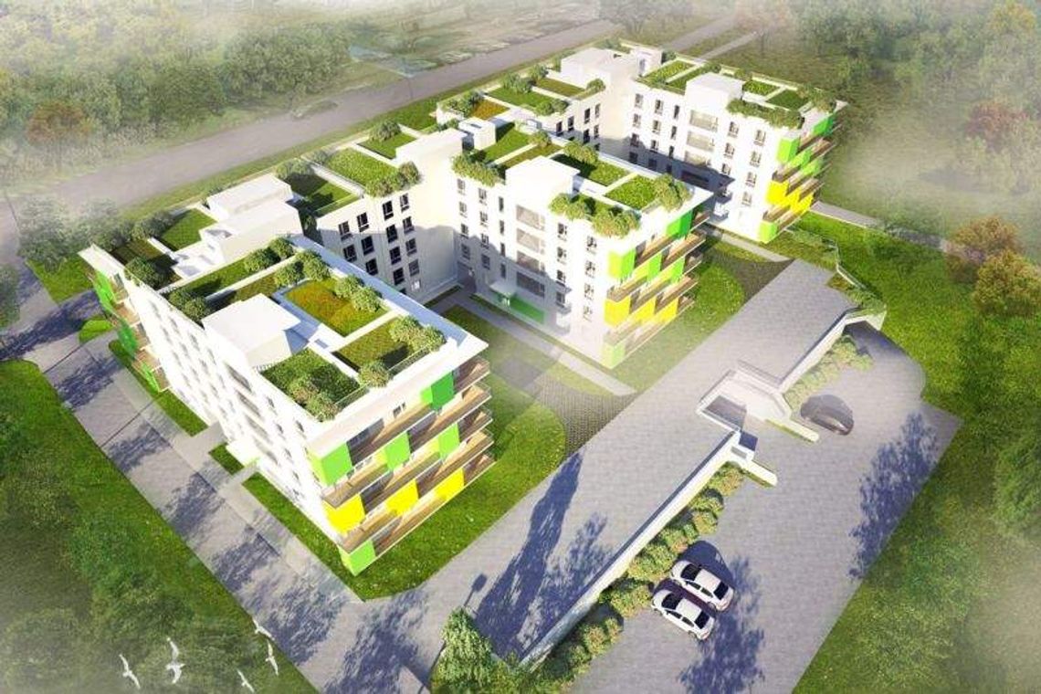 Osiedle Podniebne Ogrody w Lublinie: Trawniki na dachu