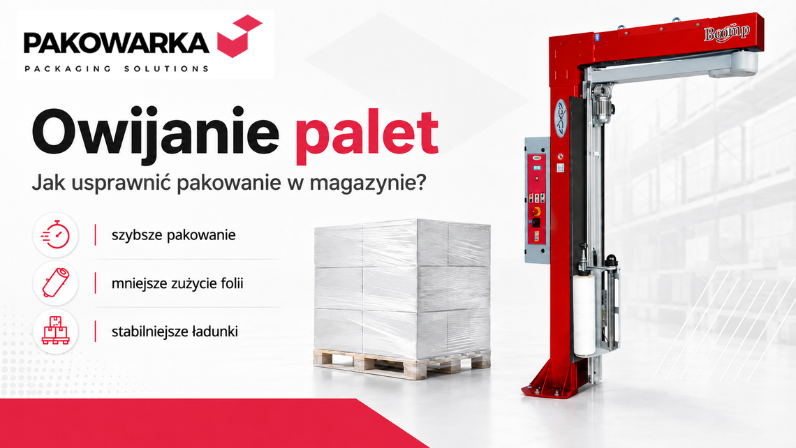 Owijanie palet – 7 sposobów na sprawniejsze pakowanie w magazynie Owijanie palet – 7 sposobów na sprawniejsze pakowanie w magazynie