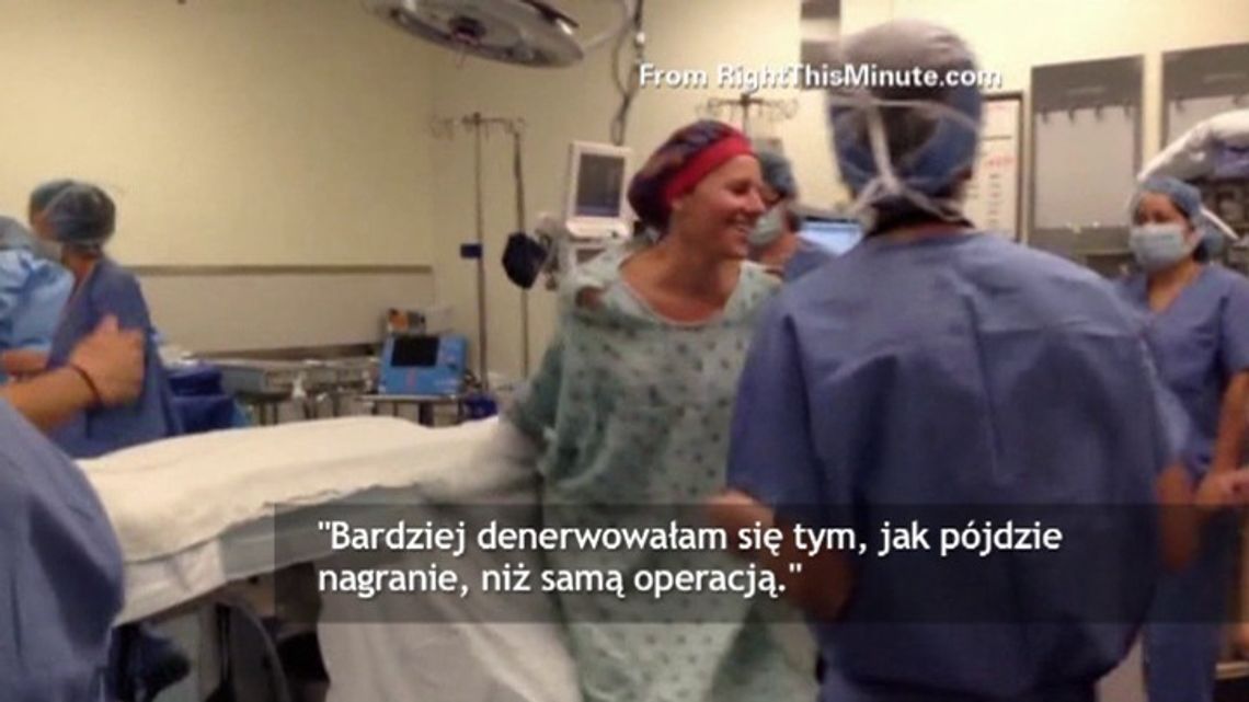 Pacjentka przed operacją zatańczyła z chirurgami (wideo)