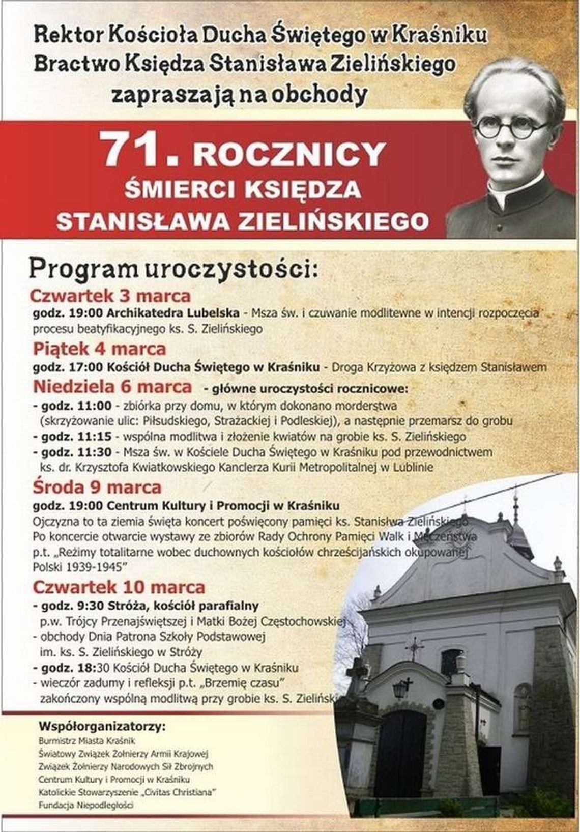 Pamięci ks. Stanisława Zielińskiego. Uroczystości w Kraśniku