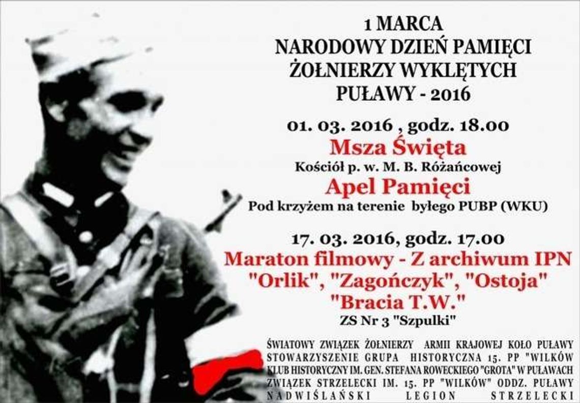 Pamiętamy o żołnierzach niezłomnych. Uroczystości w Puławach