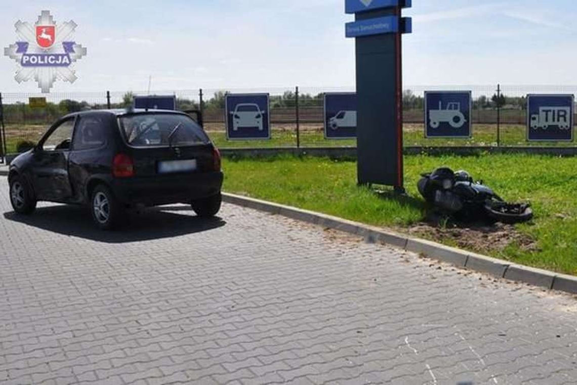 Parczew. Samochód zderzył się z motocyklem