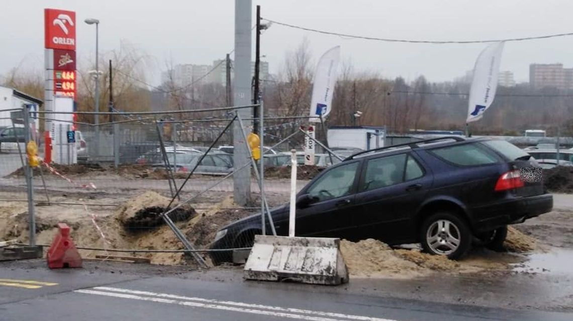 Pechowy kierowca na ul. Krochmalnej w Lublinie